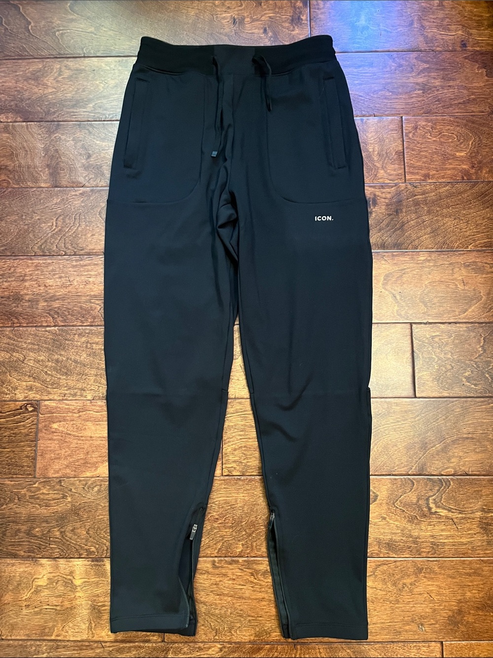 ICON Amsterdam’s Black Athletic Joggers with Zip Ankles